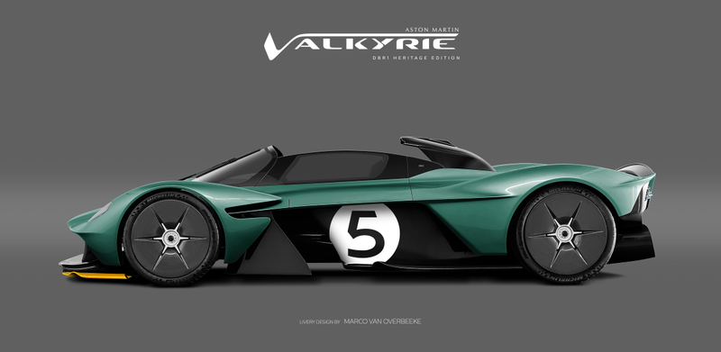 Illustration for article titled The Aston Martin Valkyrie Looks Especially Good In Classic Racing Liveries